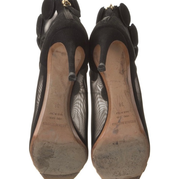 Nicholas Kirkwood Black Heels Booties Sandals Size 8 - Picture 5 of 10